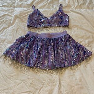 Iheartraves Sweet Serenade Crop Top and Skirt Set